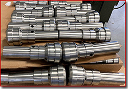 machined roller axles