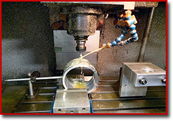 Entering data into machine computer for making a mold