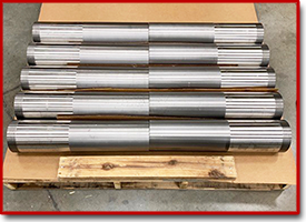 machined roller axles