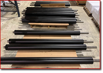 steel roller axles or cores 