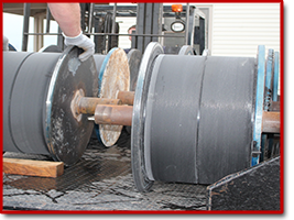 Large turning rollers ready for shipping