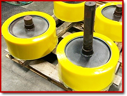 Large turning rollers ready for shipping