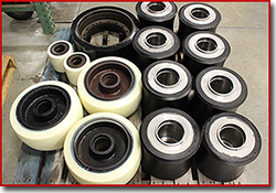 large casted urethane rollers