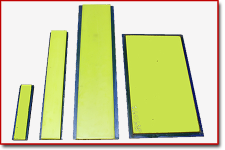 different sizes of steel backed urethane strips