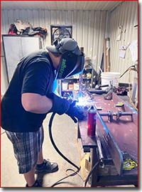 Welder in action