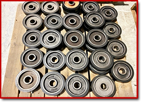 Finished medium size black wheels