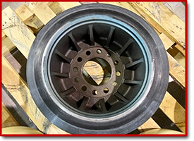 Finished large black wheel